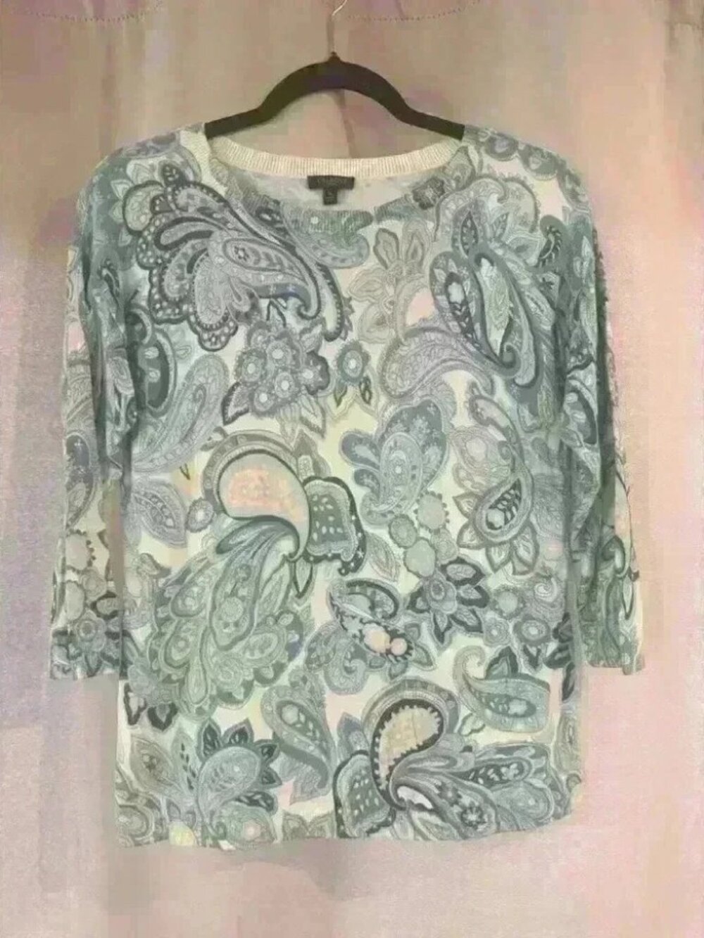 Women’s Blue&Yellow Paisley Talbots Top